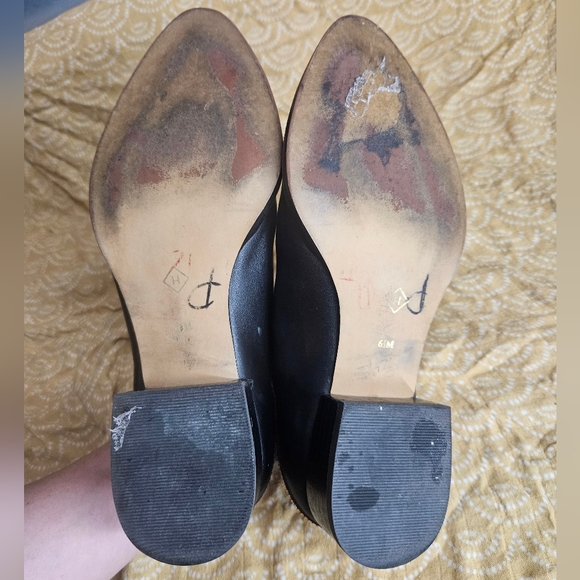 Halogen Piper Bootie Black Leather Ankle boots close toe slip on shoes size 6.5 - Picture 9 of 16